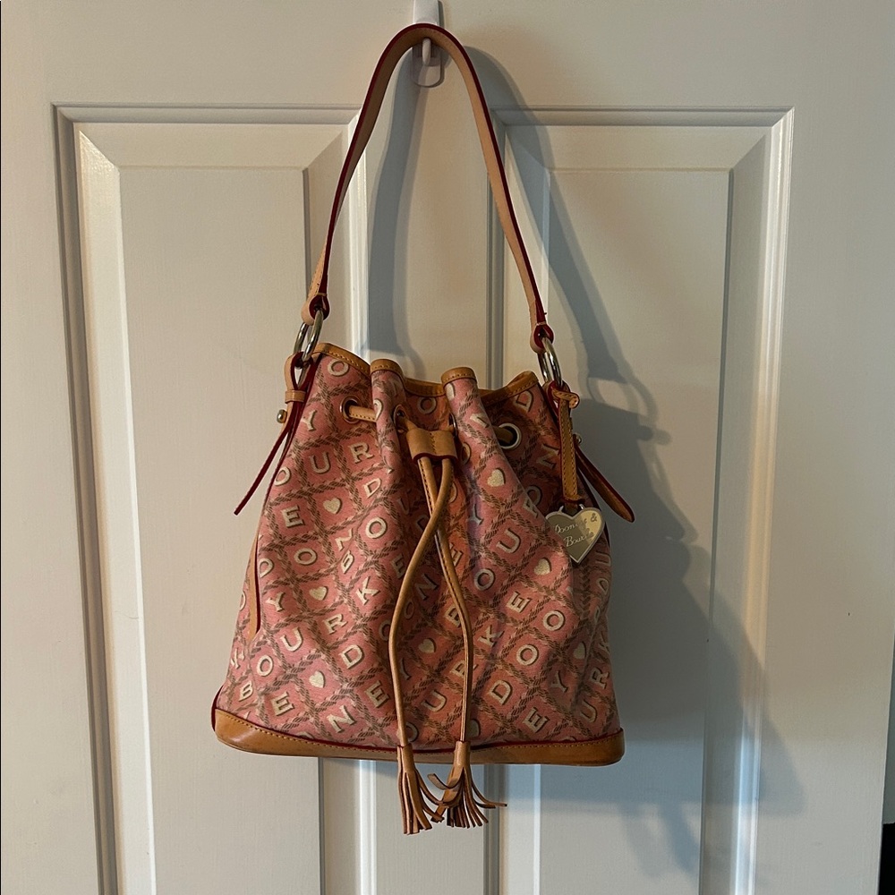 Pink and Tan Dooney & Bourke Bucket Bag